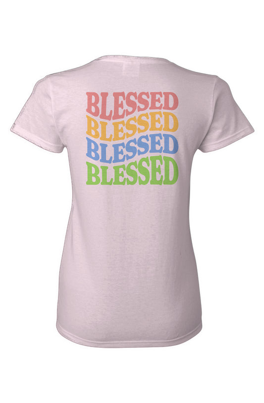 Ladies Pink Blessed Wave T-Shirt