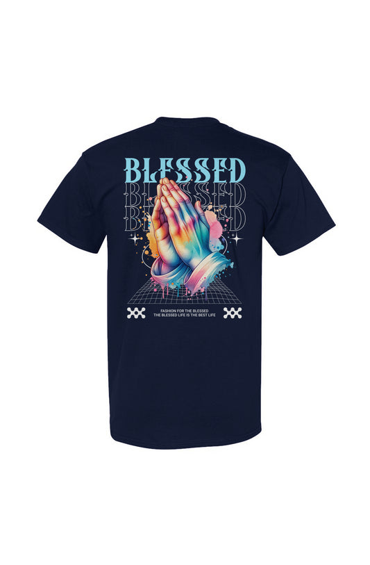 Navy Praying Hands T Shirt