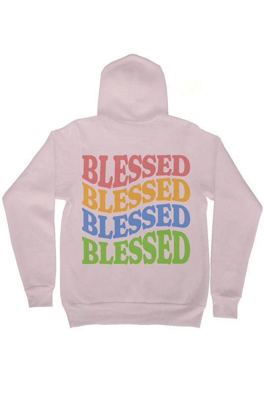 Full-Zip Pink Blessed Wave Hoodie