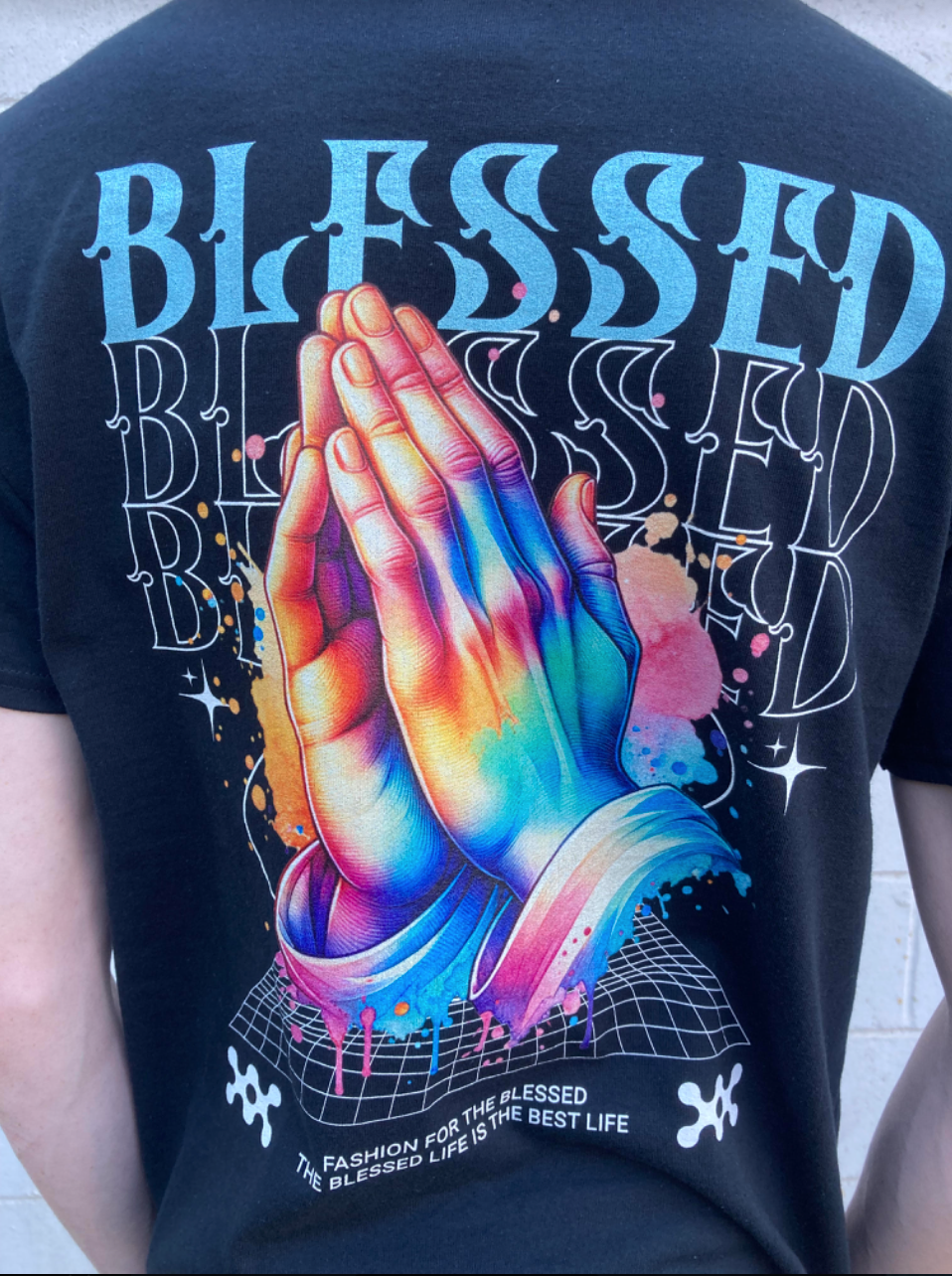 Black Praying Hands T-Shirt