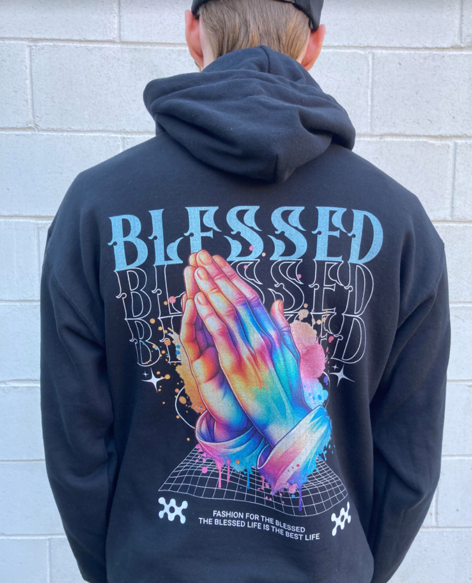 Black Praying Hands Hoodie