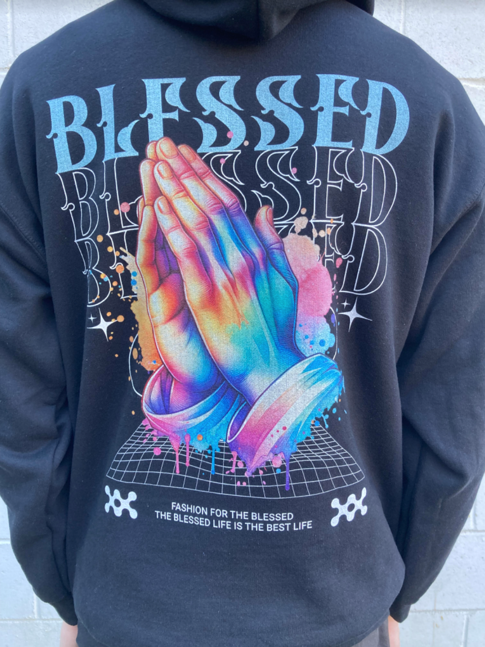 Black Praying Hands Hoodie