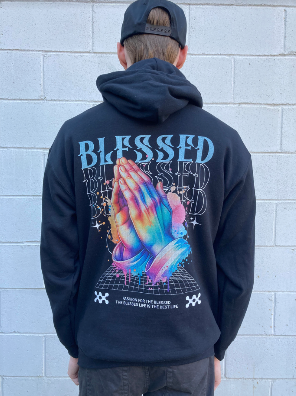 Black Praying Hands Hoodie